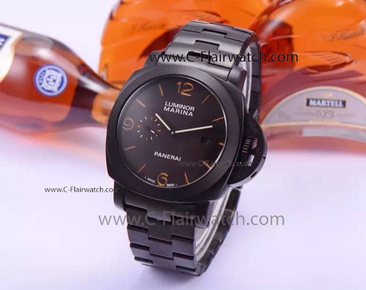 Fake Panerai Luminor Marina Solid Black Watch